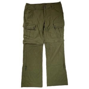 PrAna Pants Womens 8 Convertible Hiking Olive Green Outdoors Cargo